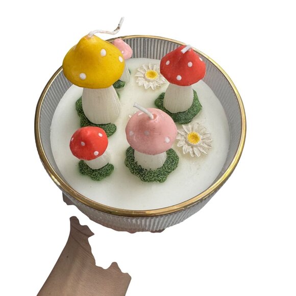 Gardener Variety Multicolor Mushroom Candle Glass Jar - Picture 10 of 11